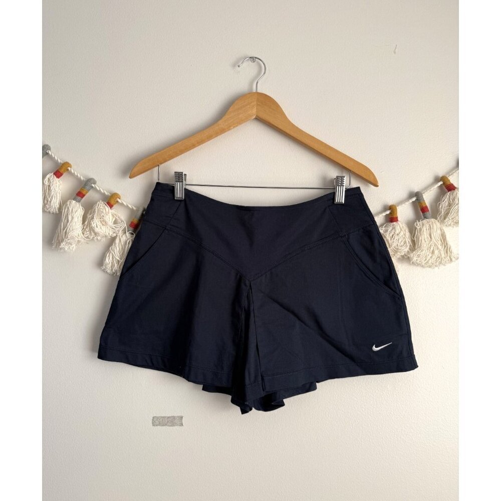 Nike Vintage 2000s Fit Dry Navy Shorts Logo Athletic Running Outdoor Preppy 4